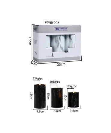 Vela LED Diseño de mármol